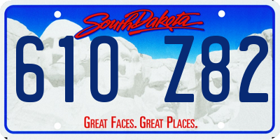 SD license plate 61OZ82