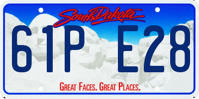 SD license plate 61PE28