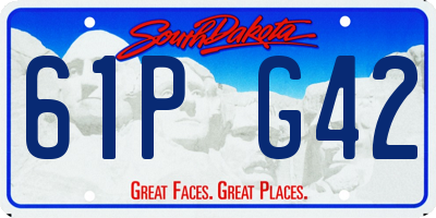 SD license plate 61PG42