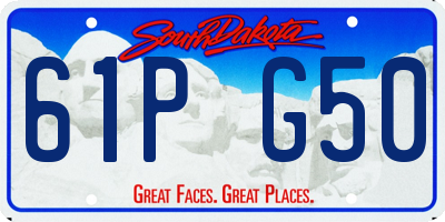 SD license plate 61PG50