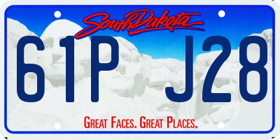 SD license plate 61PJ28