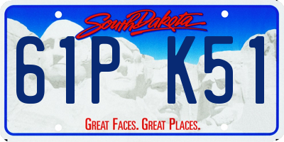 SD license plate 61PK51