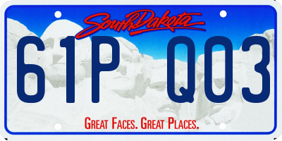 SD license plate 61PQ03