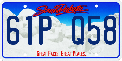 SD license plate 61PQ58
