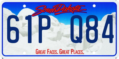 SD license plate 61PQ84
