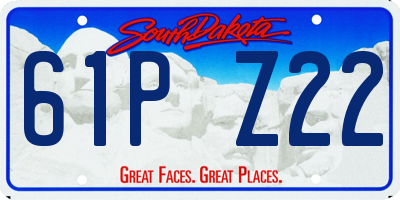 SD license plate 61PZ22