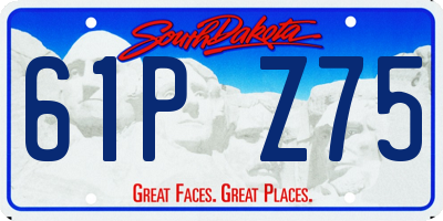 SD license plate 61PZ75