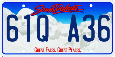 SD license plate 61QA36