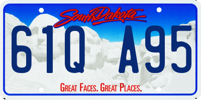 SD license plate 61QA95