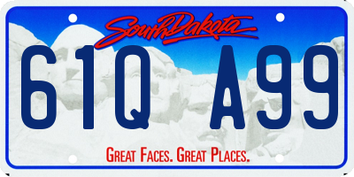 SD license plate 61QA99