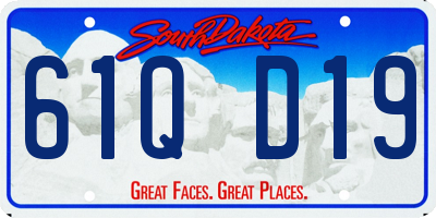 SD license plate 61QD19