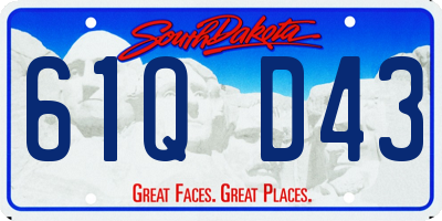 SD license plate 61QD43