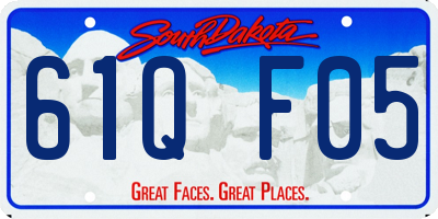 SD license plate 61QF05