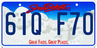 SD license plate 61QF70