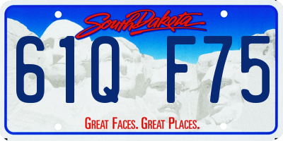 SD license plate 61QF75
