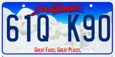 SD license plate 61QK90