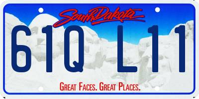 SD license plate 61QL11