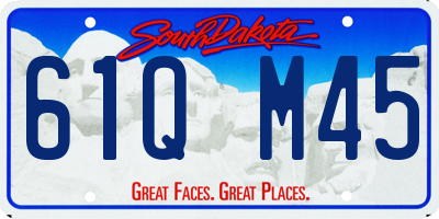 SD license plate 61QM45