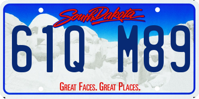SD license plate 61QM89