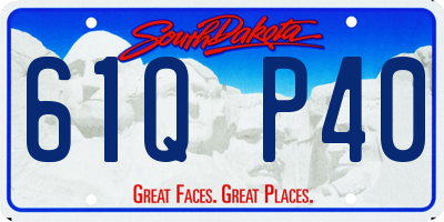 SD license plate 61QP40