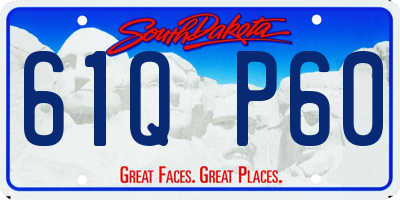 SD license plate 61QP60