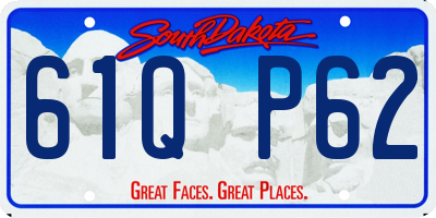 SD license plate 61QP62