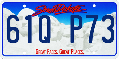 SD license plate 61QP73
