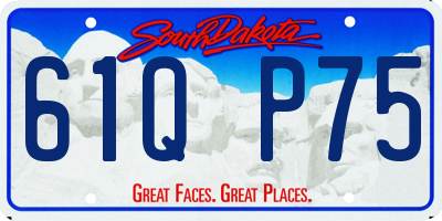 SD license plate 61QP75