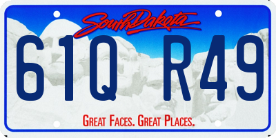 SD license plate 61QR49