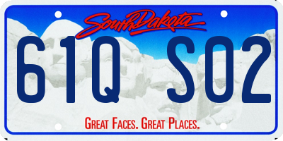 SD license plate 61QS02