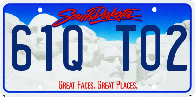 SD license plate 61QT02