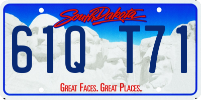 SD license plate 61QT71