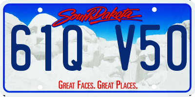 SD license plate 61QV50