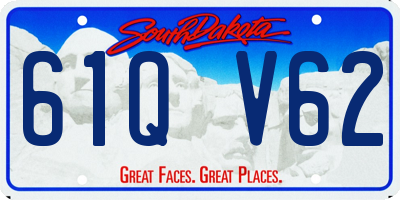 SD license plate 61QV62