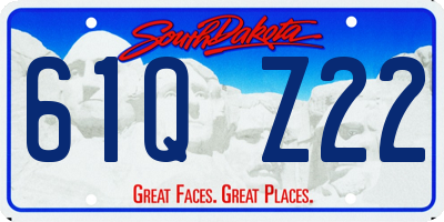 SD license plate 61QZ22