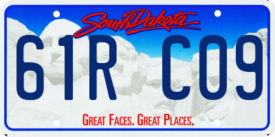 SD license plate 61RC09