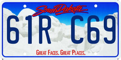 SD license plate 61RC69