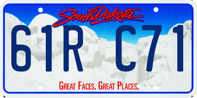 SD license plate 61RC71