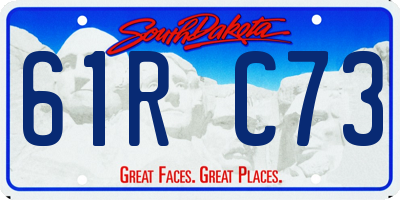 SD license plate 61RC73