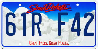 SD license plate 61RF42