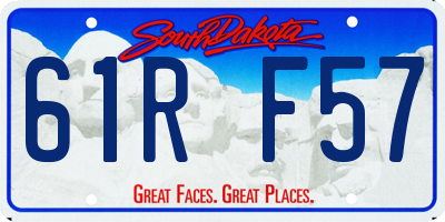 SD license plate 61RF57