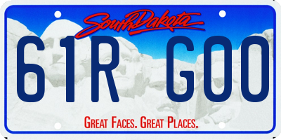 SD license plate 61RG00