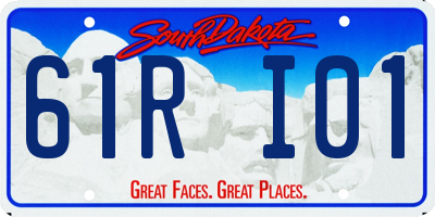 SD license plate 61RI01
