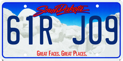SD license plate 61RJ09