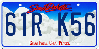 SD license plate 61RK56