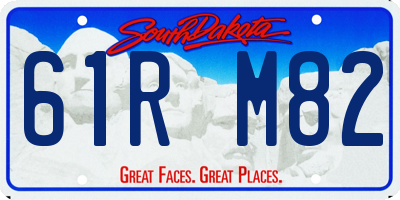 SD license plate 61RM82