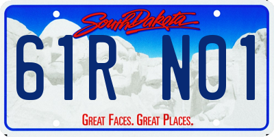 SD license plate 61RN01
