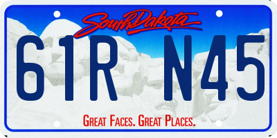 SD license plate 61RN45
