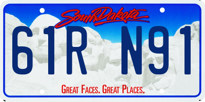 SD license plate 61RN91