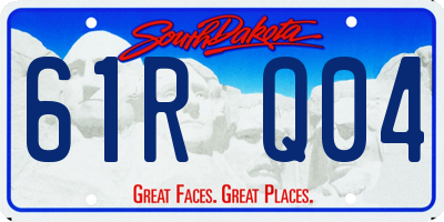 SD license plate 61RQ04